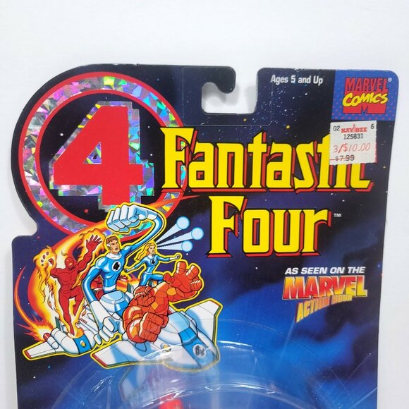 Fantastic Four Human Torch Action Figure Glow-in-the-dark Flames 1995 Launcher - Picture 2 of 5